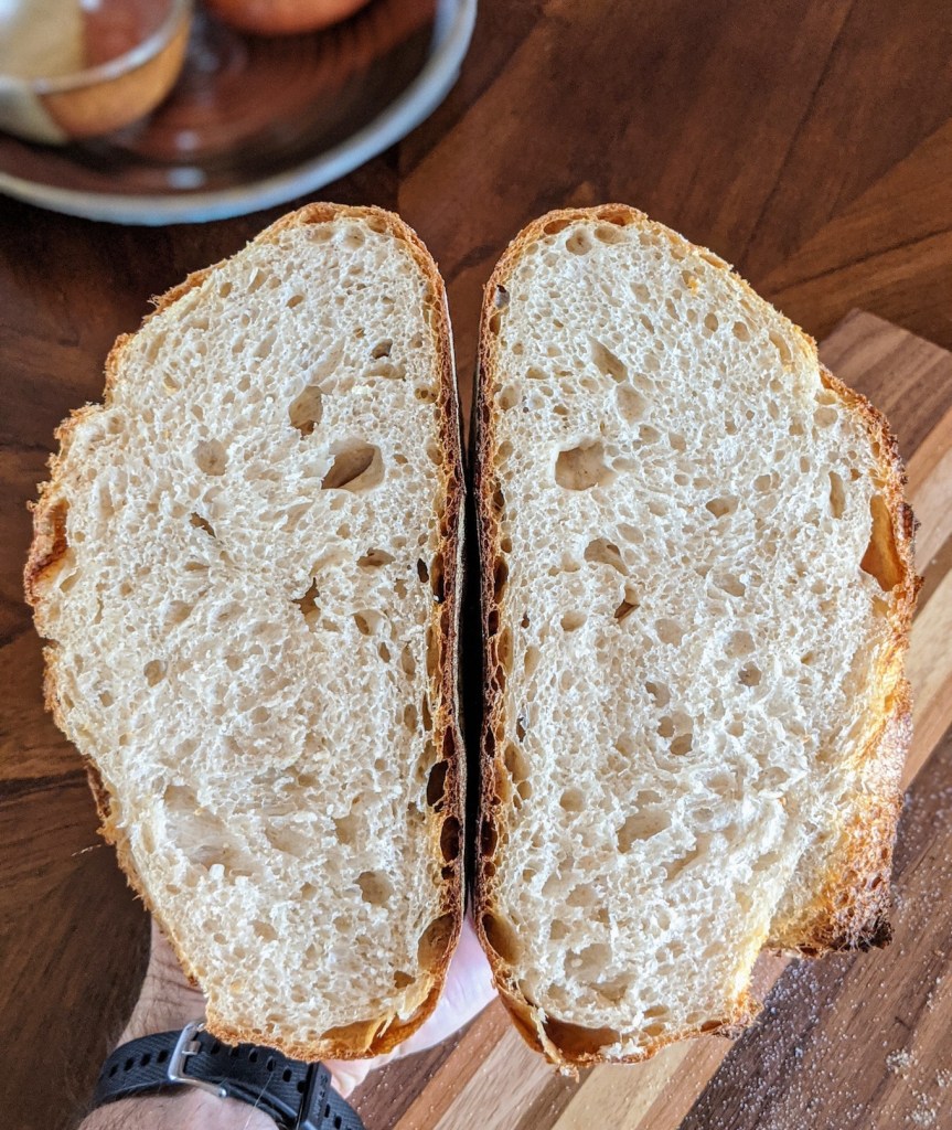 Rye sourdough crumb shot